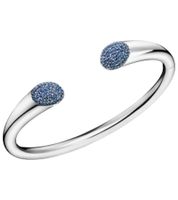 Stilvolles Calvin Klein Damen Edelstahl-Armband mit funkelnden Kristallen Arm-Schmuck Handgelenk-Schmuck Größe XS KJ8YMF040 in Silber oder Silber/Blau