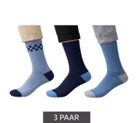 3 paires de chaussettes homme SCOTCH & SODA en coton éponge, chaussettes de tous les jours, chaussettes habillées, SS43491 462, bleu/blanc