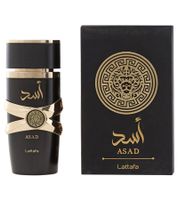 charakterstarkes Lattafa Asad Herren Eau de Parfum Intensiver orientalisch-würziger Körper-Duft 100ml Schwarz