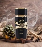 charakterstarkes Lattafa Asad Herren Eau de Parfum Intensiver orientalisch-würziger Körper-Duft 100ml Schwarz