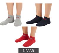 3 pares de calcetines de algodón PUMA para hombre, calcetines sencillos para zapatillas, calcetines cortos, calcetines de algodón, medias 701213401-006 Gris/Rojo/Azul Oscuro