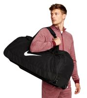 NIKE Club Team Swoosh Sport-Tasche Fußball-Tasche mit Rollen Fitnesstasche Reise-Tasche Trolley-Sporttasche 120L Schwarz