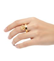 Zeitloser Calvin Klein Damen Ring mit Würfelanhänger Edelstahl-Ring Finger-Ring Gold oder Rosegold