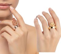 Zeitloser Calvin Klein Damen Ring mit Würfelanhänger Edelstahl-Ring Finger-Ring Gold oder Rosegold