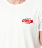 T-shirt da uomo CAPSLAB X UFO Robot Goldrake con stampa sul retro, girocollo in cotone, GL/GOL1/1/TSG/GRE1, bianca