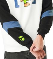 CAPSLAB X Super Mario Men's Hoodie with Mario and Yoshi Print, Cotton Hoodie CL/SMB/1/SW/SUP, White/Black