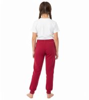 Cozy STEINBECK children's cuddly pants for boys or girls made of microfleece, jogging pants with a beautiful appliqué, sweatpants, red