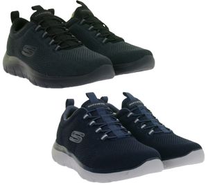 Practical SKECHERS Summits Men's Sneakers with Memory Foam Low Slip-On Sports Shoes 232186 Navy/White or Black