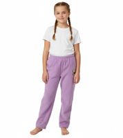 Comfortable STEINBECK children's cozy microfleece jogging pants for boys or girls with a cute appliqué, pink.