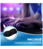 2-Pack Everlasting Comfort RGB Mouse Pad Gaming Mat with LED Lighting, Wrist Rest, and Color-Changing Modes, Large Mouse Pad 80x30cm, Gaming Accessory, Black