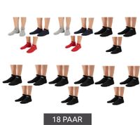18 pares de calcetines de algodón PUMA, calcetines sencillos para zapatillas, calcetines cortos, calcetines de algodón, medias 701213401 4689 Negro/Gris, Rojo y Azul Oscuro