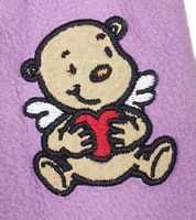 Morbidi pantaloni STEINBECK per bambini e bambine in micropile, pantaloni da jogging con una graziosa applicazione, pantaloni della tuta in rosso, rosa o blu navy