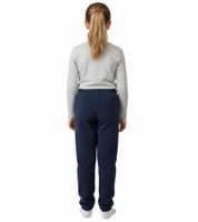 Morbidi pantaloni STEINBECK per bambini e bambine in micropile, pantaloni da jogging con una graziosa applicazione, pantaloni della tuta in rosso, rosa o blu navy