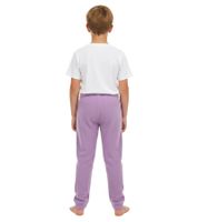 Morbidi pantaloni STEINBECK per bambini e bambine in micropile, pantaloni da jogging con una graziosa applicazione, pantaloni della tuta in rosso, rosa o blu navy