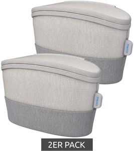 2er Pack Tragbare HoMedics UV-Desinfektionstasche wiederaufladbarer Hygienebeutel Sparpack SAN-B100GY-EU Grau