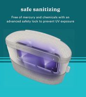 2er Pack Tragbare HoMedics UV-Desinfektionstasche wiederaufladbarer Hygienebeutel Sparpack SAN-B100GY-EU Grau