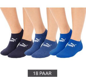 18 Paar PUMA Baumwoll-Socken bequeme Sneaker-Socken Kurz-Socken Baumwoll-Socken Strümpfe 701213401 4142 Navy/Blau-Meliert/Royal-Blau