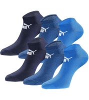 18 Paar PUMA Baumwoll-Socken bequeme Sneaker-Socken Kurz-Socken Baumwoll-Socken Strümpfe 701213401 4142 Navy/Blau-Meliert/Royal-Blau
