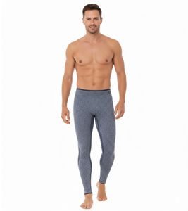 Atmungsaktive TOPTEX PRO Herren Funktions-Hose mit HydroTherm Leggings lange Unterhose mit OEKO-TEX Standard 100 Arbeits-Unterhose Blau meliert
