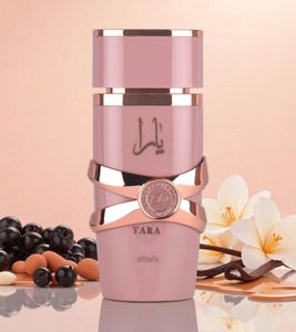 Lattafa Yara Elixir Eau de Parfum para Mujer, Fragancia Floral-Afrutada con Vainilla, Perfume Corporal, 100 ml, Rosa
