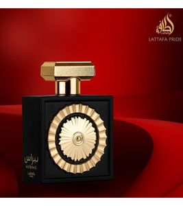 Eau de Parfum unisex Lattafa Pride Nebras, elegante fragranza per il corpo da donna e da uomo, 100 ml, Nero/Oro