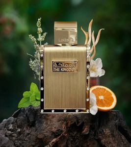 Kraftvolles Lattafa The Kingdom Herren Eau de Parfum aromatisch-würziger Körper-Duft 100ml Gold