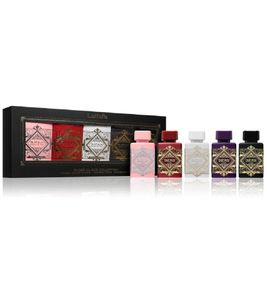 Lattafa Badee Al Oud Eau de Parfum Unisex Set orientalischer Körper-Duft für Damen un Herren 5x5ml Rosa/Rot/Weiß/Lila/Schwarz
