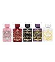 Lattafa Badee Al Oud Eau de Parfum Unisex Set orientalischer Körper-Duft für Damen un Herren 5x5ml Rosa/Rot/Weiß/Lila/Schwarz