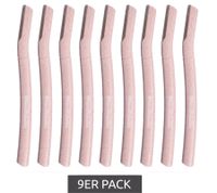 9er Sparpack bondiblades Damen Derma Razor Dermaplaning-Rasierer zur entfernung von Flaumhaaren Gesichtsrasierer Rosa