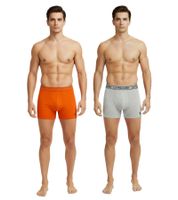 Pack de 6 calzoncillos bóxer premium para hombre de U.S. POLO ASSN., ropa interior sostenible, 180 g/m², 134 68262 53696 en azul rey/azul marino, verde oscuro/rojo vino, naranja/gris jaspeado o gris oscuro/negro.