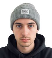 Pack de 2 cómodos gorros y guantes de lana SCOTCH & SODA, gorro de punto con parche del logo y accesorios de lana SSV5-3012 en gris o verde