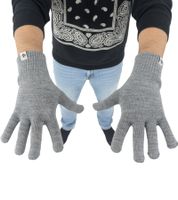 Pack de 2 cómodos gorros y guantes de lana SCOTCH & SODA, gorro de punto con parche del logo y accesorios de lana SSV5-3012 en gris o verde