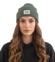 Pack de 2 cómodos gorros y guantes de lana SCOTCH & SODA, gorro de punto con parche del logo y accesorios de lana SSV5-3012 en gris o verde