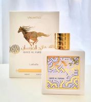 Lattafa Qaed Al Fursan Unlimited Eau de Parfum Unisexe Parfum Corporel Doux et Crémeux 90ml Blanc/Or