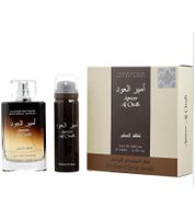 Lattafa Ameer Al Oudh Unisex Eau de Parfum 100 ml + Deodorant 50 ml Intensiver orientalischer Körper-Duft Braun