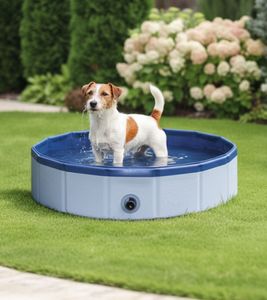 my fellow Dog Pool with Anti-Slip Surface, Swimming Pool for Dogs, Approx. 80 x 20 cm, 65L, Blue