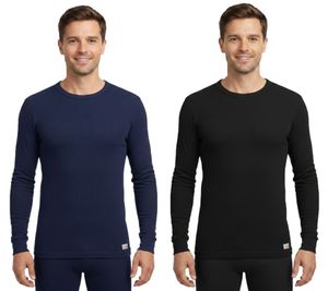 Camiseta interior térmica de manga larga TOPTEX PRO para hombre con ThermoTherm, camiseta deportiva de invierno, con certificación OEKO-TEX Standard 100, azul marino o negro