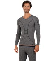 Pratica maglia funzionale da uomo TOPTEX PRO con HydroTherm a manica corta, maglia sportiva con standard OEKO-TEX 100, camicia da lavoro, blu mélange o grigio