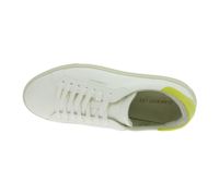 Zapatillas urbanas sostenibles FLAMINGOS LIFE Hampton Court para mujer, zapatillas veganas de caña baja, fabricadas en Portugal, color blanco/amarillo.