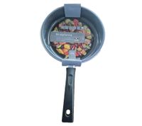 HOME IDEAS Padella in alluminio forgiato, adatta all'induzione, rivestimento antiaderente, 24 cm, argento/nero