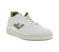 Baskets basses FLAMINGOS LIFE RETRO années 90 pour femmes et hommes, style urbain durable, fabriquées en Espagne, coloris blanc cassé/vert olive