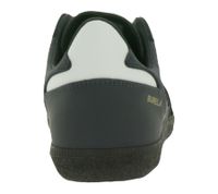 Baskets basses vegan FLAMINGOS LIFE Burela Slim pour femme et homme, fabriquées au Portugal, gris foncé/noir