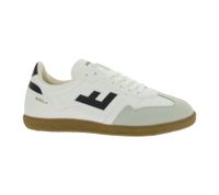 Baskets basses vegan FLAMINGOS LIFE Burela Slim pour femme et homme, fabriquées au Portugal, coloris vanille/noir