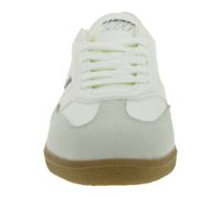 Baskets basses vegan FLAMINGOS LIFE Burela Slim pour femme et homme, fabriquées au Portugal, coloris vanille/noir