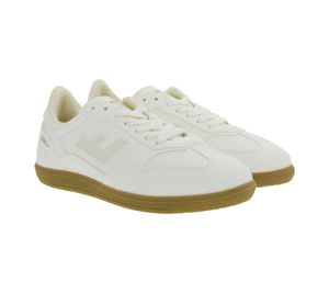 Baskets basses vegan durables FLAMINGOS LIFE Burela Slim pour femme et homme, fabriquées au Portugal, couleur vanille