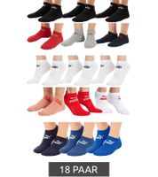 18 Paar PUMA Baumwoll-Socken schlichte Sneaker-Socken Kurz-Socken Baumwoll-Socken Strümpfe 701213401 in Schwarz/Grau/Navy/Rot, Weiß/Pfirsich/Korallen-Rot oder Navy/Blau-Meliert/Royal-Blau