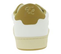 Baskets basses vegan FLAMINGOS LIFE Stadium pour homme et femme, beige/marron, fabriquées en Espagne.