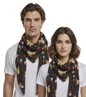 Écharpe Pokémon unisexe colorée, idéale pour le quotidien et le cosplay (SF2L7JPOK Noir)