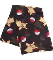 Écharpe Pokémon unisexe colorée, idéale pour le quotidien et le cosplay (SF2L7JPOK Noir)
