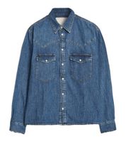 Jeanerica Bertrand Vintage 95 Men's Denim Shirt, Classic Cut, Long Sleeve, Blue